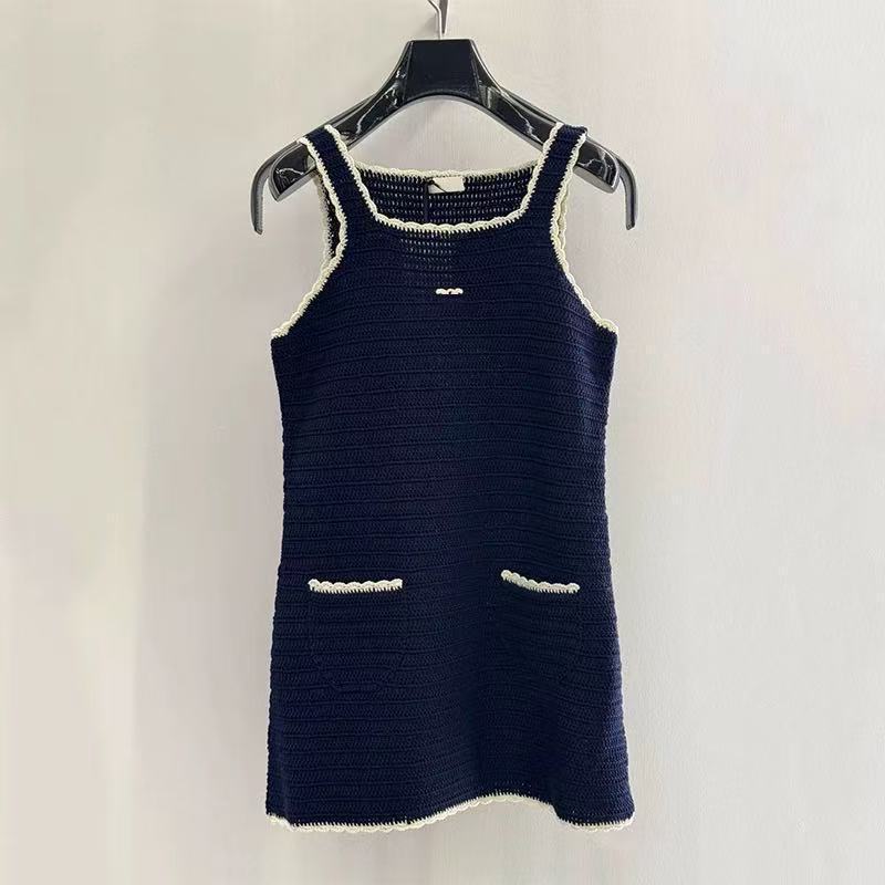 QRXT C/EE 25Summer new lace knitted suspender dress