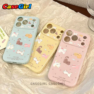 [💟คัดสรรพิเศษ] สำหรับ iPhone 15 17 16 13 11 12 14 Pro Max 15 14 16 Plus รุ่นใหม่ ลายแมวการ์ตูนน่ารักมาก เคสกันกระแทก