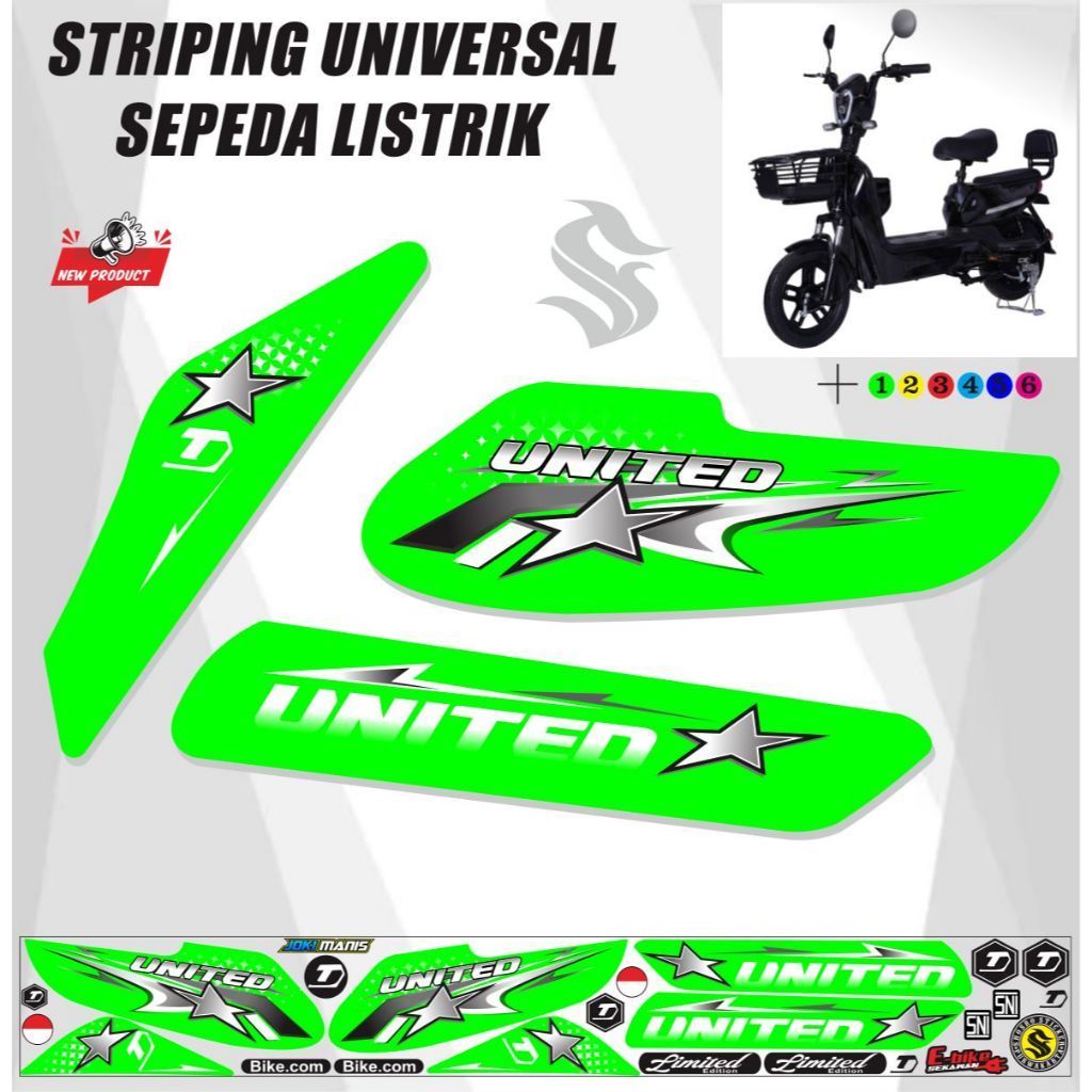 BIKE STICKER / UNIVERSAL ELECTRIC BIKE VARIATION STICKER