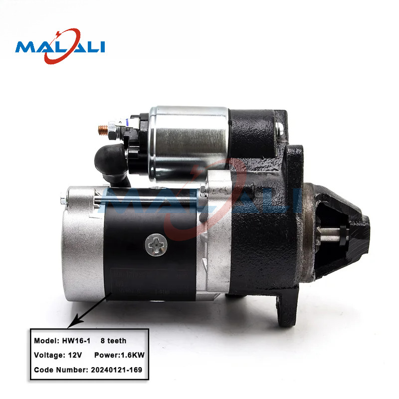 Malali HW16-1 8T 12V 1.6KW เครื่องยนต์มอเตอร์สตาร์ท 8 ฟันเกียร์สําหรับมอเตอร์สตาร์ทชิ้นส่วนเครื่องกํ