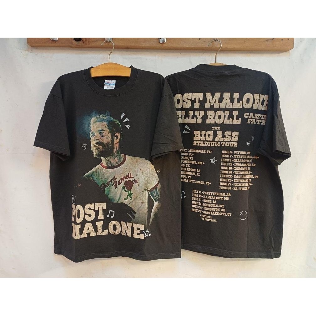 เสื้อลาย Post Malone Big Ass Tour – Vintage Concert Tee (ป้าย Hanes)