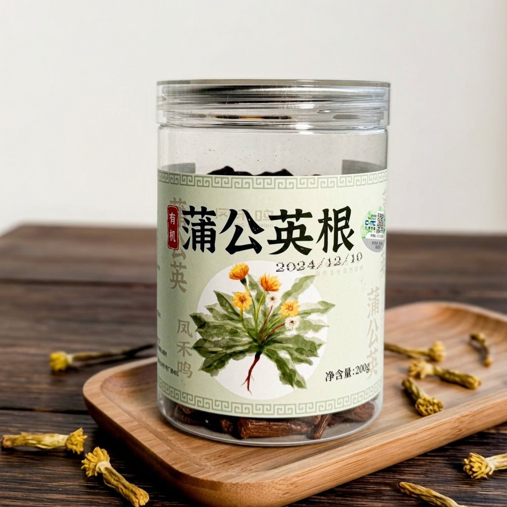 Fengheming Organic Dandelion Root Tea 200g แท้ Wild Dandelion Root ผัดขนาดใหญ่ยาวสีขาวชาสมุนไพรภูเขา