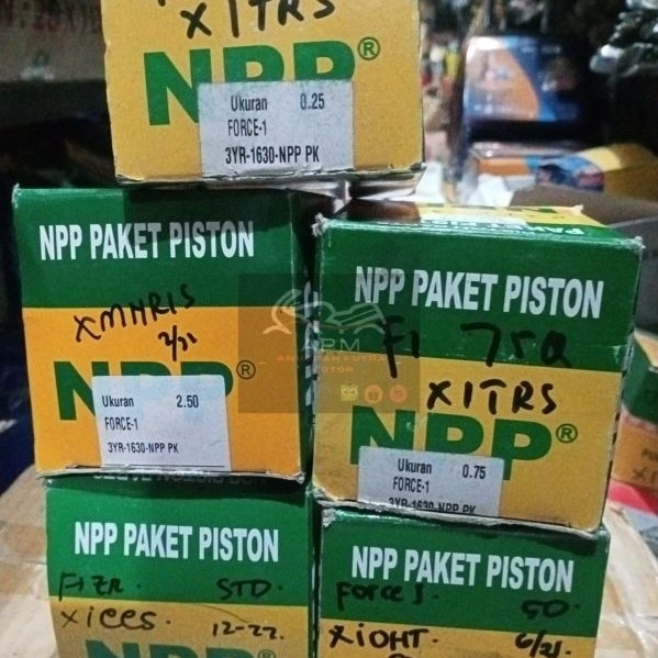 PISTON ชุด NPP FORCE 1 3YR Os Std 025 050 075 100 125 150 175 200 225 250 275 300