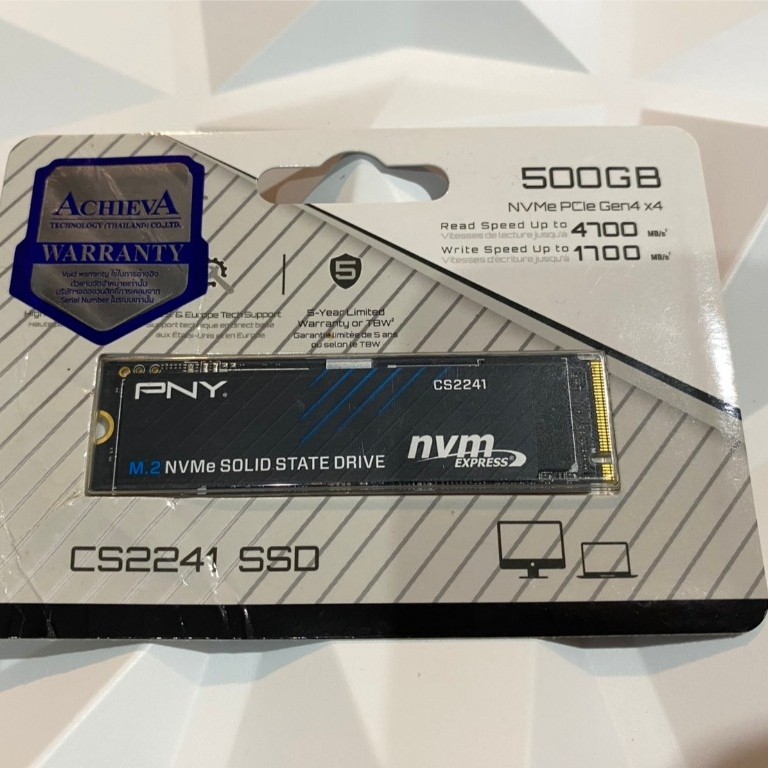 🌟SSD M.2 NVME 500 GB SSD PNY CS2241 - M.2 2280 NVME มือสอง✅🌟