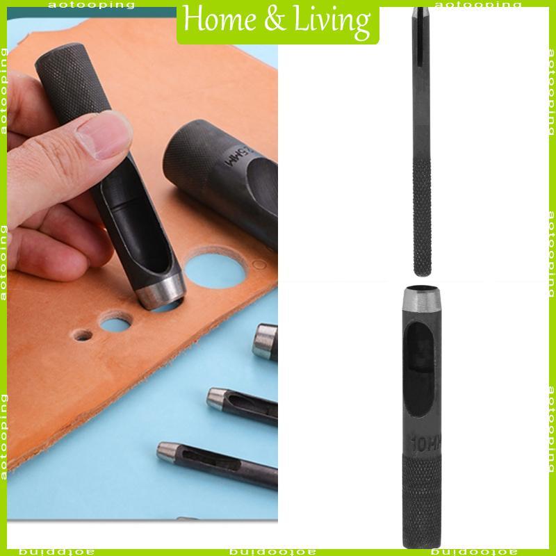 AOTOO Professional หนัง Punches เครื่องมือรอบ Hole Puncher เครื่องมือ Hollow Hole เจาะเครื่องมือสําหรับเข็มขัดหนังนาฬิกา Ba
