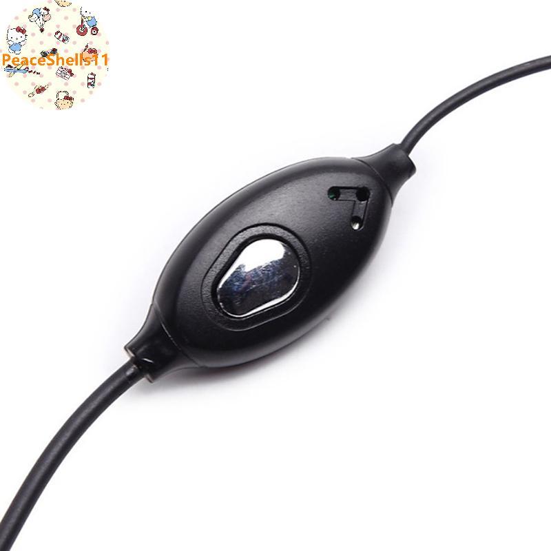 PeaceShells 2 Pin Walkie-Talkie ชุดหูฟังแบบมีสายสองทางวิทยุหูฟังสําหรับ Baofeng BF-888S UV5R Walkie 