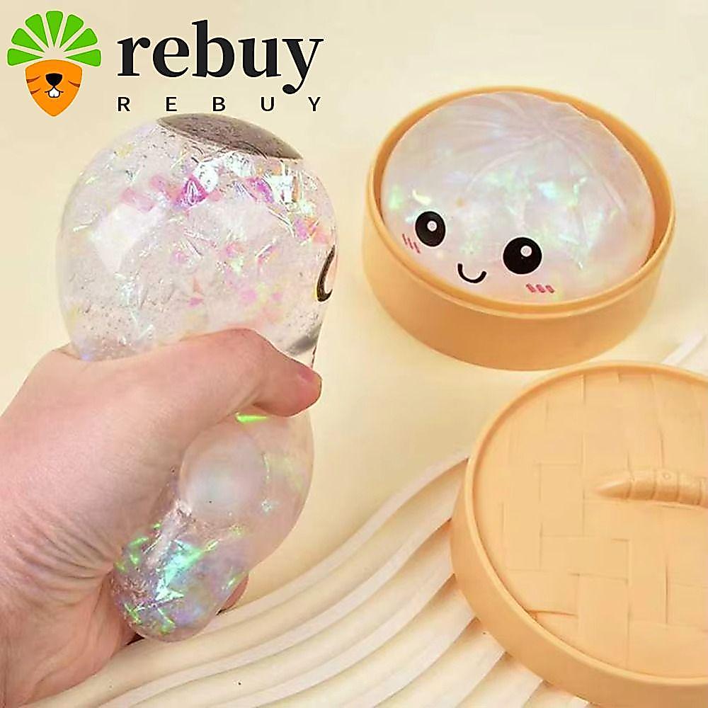 ซื้อซ้ํา ซาลาเปาบีบของเล่น,ลูกแป้งนุ่มบีบประสาทสัมผัสความเครียดบรรเทาของเล่น,แป้งประสาทสัมผัสลักษณะที่สมจริงนํามาใช้ใหม่ต่ํารีบาวด์ช้าของเล่นพรรคโปรดปราน