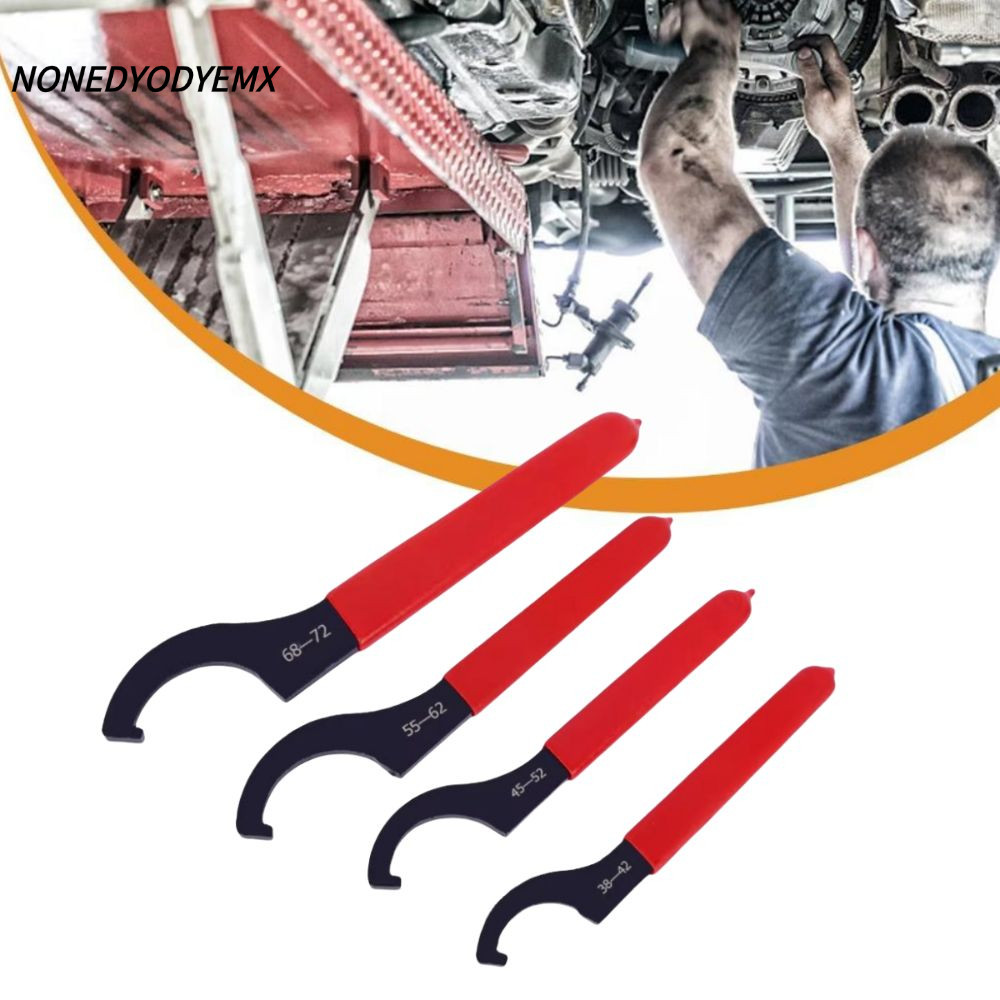 NONEDYEMX ประแจเครื่องมือ,สําหรับรอบ Nut C 45-48HRC Hook ประแจ Spanner, สีดํา Oxidized ประเภท 38-42 มม./45-52 มม./55-62 มม./68-72 Anti Slip Handle เครื่องมือ