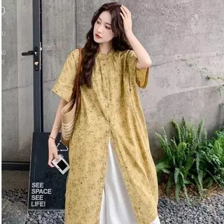Chili Koko ชุดเซ็ตสายมินิมอล เสื้อยาวลายดอก กางเกงขากว้าง เอวสูง ใส่แล้วผอม ลุคเกาหลี/ญี่ปุ่น เที่ยว/คาเฟ่ 99479