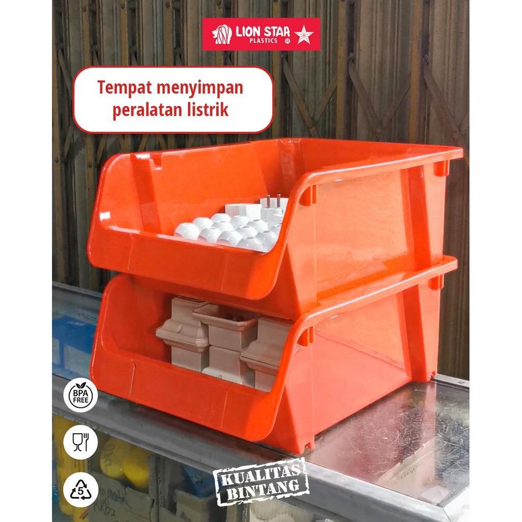 BUNTON Lion Star JX-35 Navara Box 400 Stackable Storage Box Organizer พลาสติกหนาแข็งแรงทนทานสําหรับบ