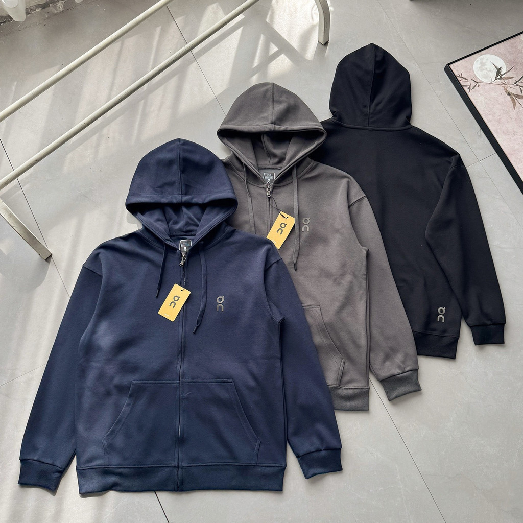 4EFT On Outdoor casual zip-up hooded sweatshirt basic unisex zip-up jacket trendy