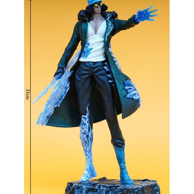 อะนิเมะ One Piece สินค้ารูปปั้นผู้เล่นขนาดใหญ่ Admiral Aokiji รูปยืนเล่น One Piece เครื่องประดับ
