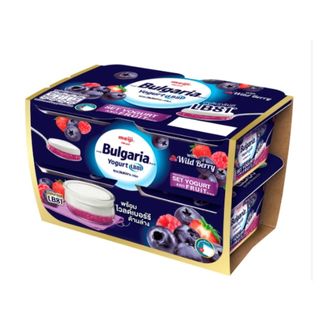 เมจิ บัลแกเรียโยเกิร์ตไวลด์เบอร์รี Meiji Bulgaria Wild Berry 110g. Pack4