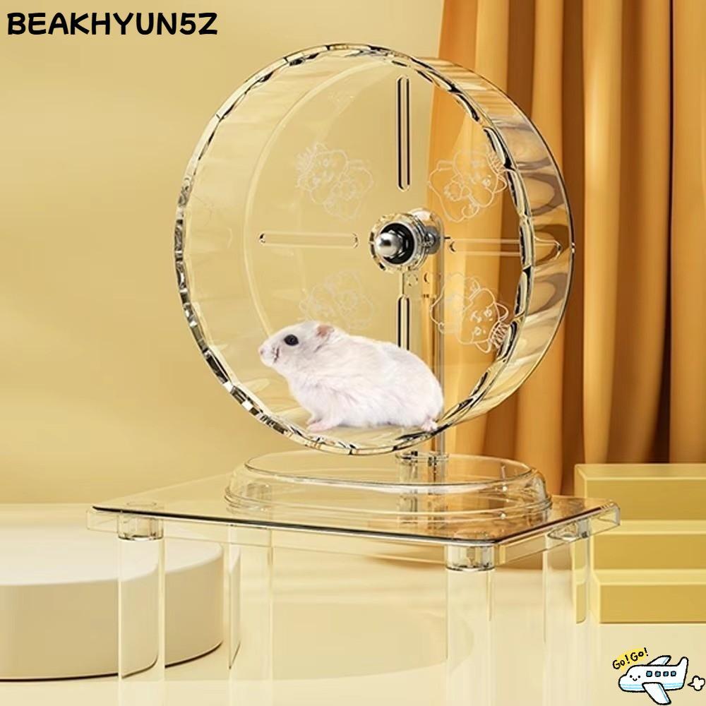 BEAKHYUN5Z ล้อวิ่งหนูแฮมสเตอร์ 1 ชิ้น ถอดง่าย ล้อออกกําลังกายสัตว์เลี้ยงกว้างขึ้น​, เงียบโปร่งใสวิ่งของเล่นออกกําลังกายอุปกรณ์สัตว์เลี้ยง