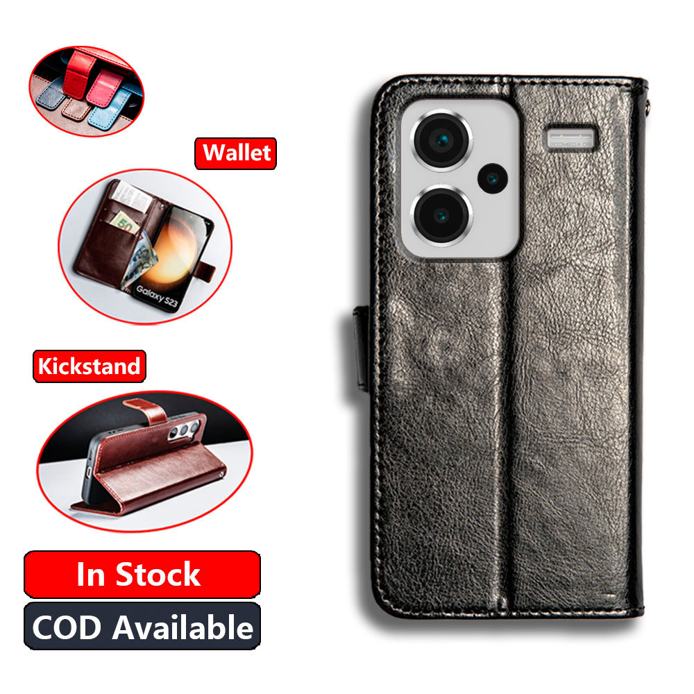 หนังคลาสสิกสําหรับ Xiaomi Redmi หมายเหตุ 13 Pro + 5G 23090RA98C 98G 98I กระเป๋าสตางค์ Vintage Folio 