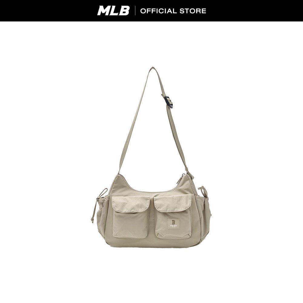 MLB กระเป๋าสะพายไหล่ ยูนิเซ็กส์ Unisex Basic Gorpcore Pocket Shoulder Bag รุ่น 3ABQB035N 43SAS สีแซนด์