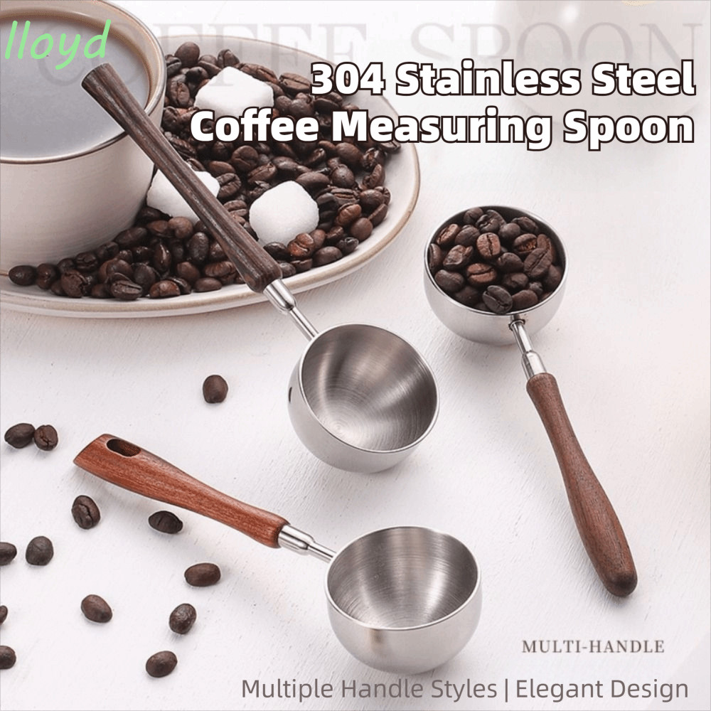 ลอยด์ ช้อนตวงกาแฟ, ด้ามจับตามหลักสรีรศาสตร์ 30มล ถ้วยตวงเมล็ดกาแฟ, ด้ามไม้นํากลับมาใช้ใหม่ที่มีความแม่นยําด้ามยาวตักน้ําตาลกาแฟอุปกรณ์อบ