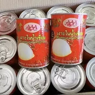 [ 4 กระป๋อง ] เงาะ/ลำไย กระป๋อง ตราAAA เนื้อเยอะ ลูกสวย รสชาติอร่อย