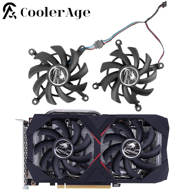 INew 85MM Cooler พัดลมสําหรับสีสัน GeForce RTX 2070 2060 2060S SUPER 1660 Ti 1660S 1650S 1650 กราฟิก
