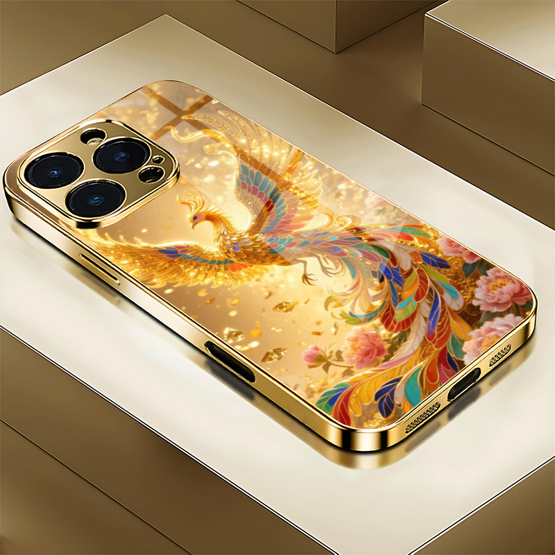 รูปแบบสร้างสรรค์เคสโทรศัพท์แก้วใหม่สําหรับ iPhone17 Pro Max/17Air/17Pro/17/16/15/14/13/12/11 Pro Max การออกแบบที่หรูหรากันกระแทกและกันกระแทกเคสโทรศัพท์EHY251124เจ203