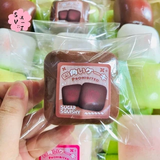 ของเล่นสกุชชี่เค้กทรงสี่เหลี่ยมฮาวาย - คลายเครียดรีบาวด์ช้าสําหรับเด็กผู้ใหญ่