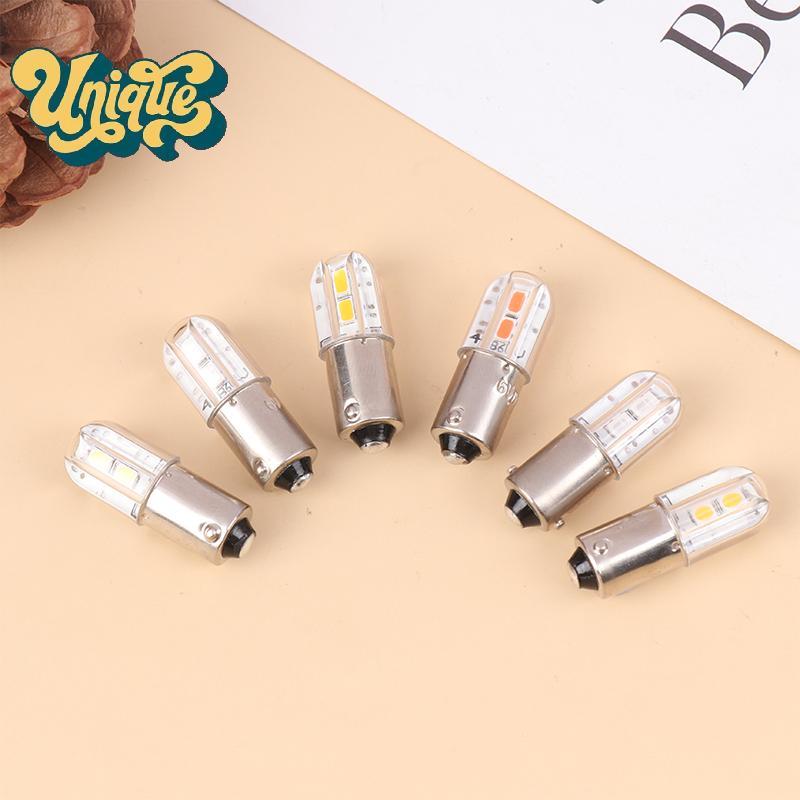 (Unique) BA9S หลอด LED 6V อัพเกรดหลอด 4LED เปลี่ยนโคมสําหรับไฟฉายไฟหน้ามอเตอร์จักรยานเครื่องมือหลอดไ