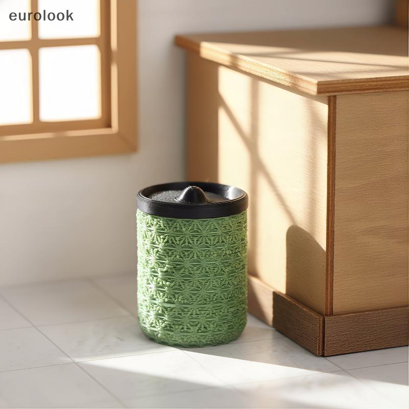 [EUL] Dollhouse Decor ถังขยะขนาดเล็ก 1 12 Flip Top โมเดลถังจิ๋วเหมือนจริงสําหรับตกแต่งบ้านเล็กๆ TH