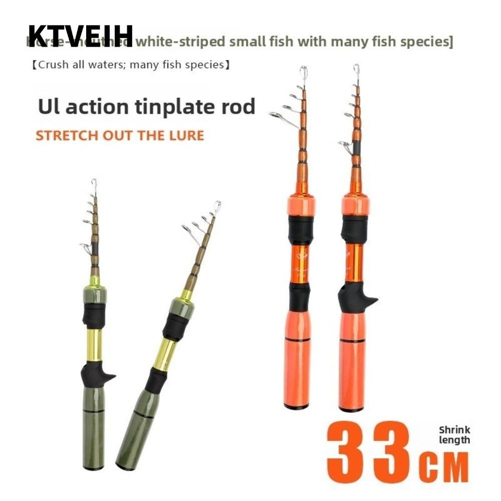 KTVEIH UL Fishing Rod, Anti-Impact Guide Compact Contraction Bass Fishing Rod,การออกแบบน้ําหนักเบาคว