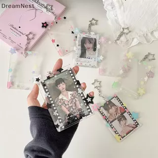 [DreamNest] น่ารักสีสัน Star Photocard Holder 3 นิ้วผู้ถือบัตร Idol Photo Storage Card Display ป้องกันจี้ Card Organizer ของขวัญ (th)