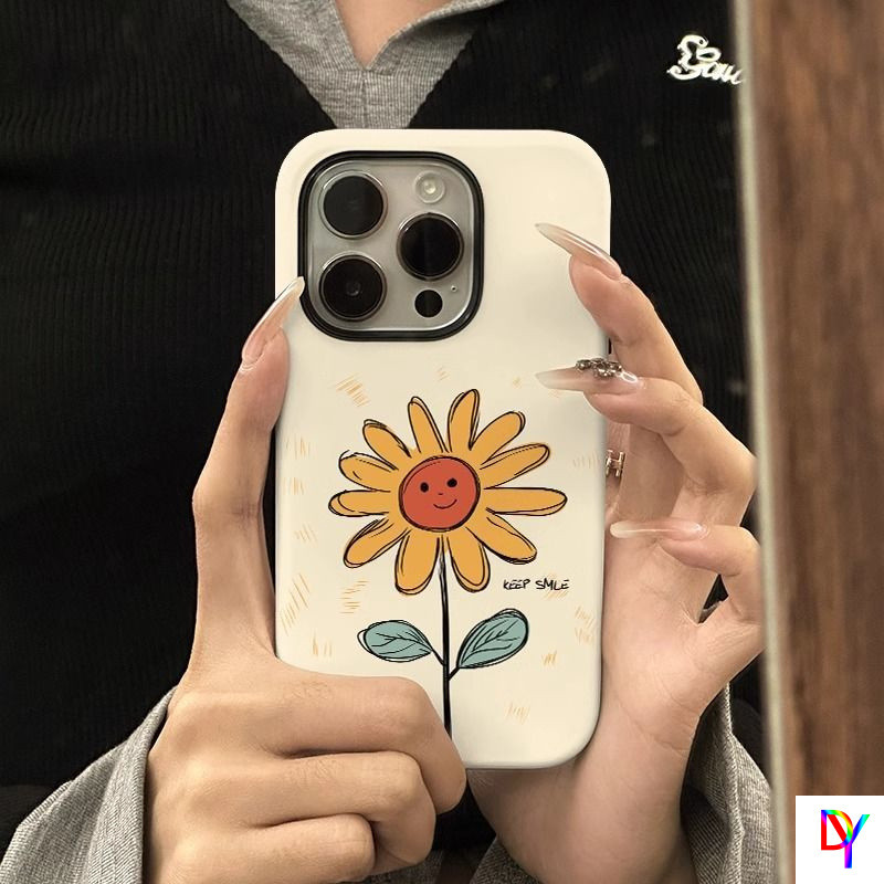 ดอกทานตะวันน่ารัก 15/16/17 Pro Max เข้ากันได้กับเคสโทรศัพท์ Apple iPhone 14 Pro Max 2-in-1 13/12/11 