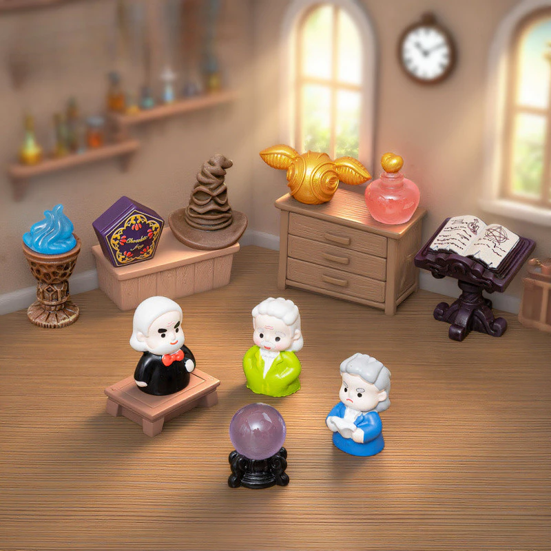 แฮร์รี่ พอตเตอร์ ฮอกวอตส์ ฟิกเกอร์น่ารัก การ์ตูนเสมือนจริง DIY ของตั้งโต๊ะ ของตกแต่งน่ารัก สะสมได้ ของขวัญ
