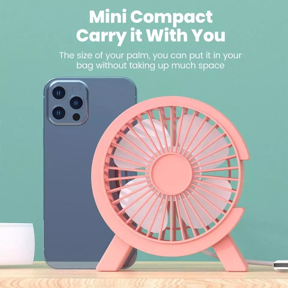 Mini USB Desktop Fan Portable Rechargeable thumbnail 5