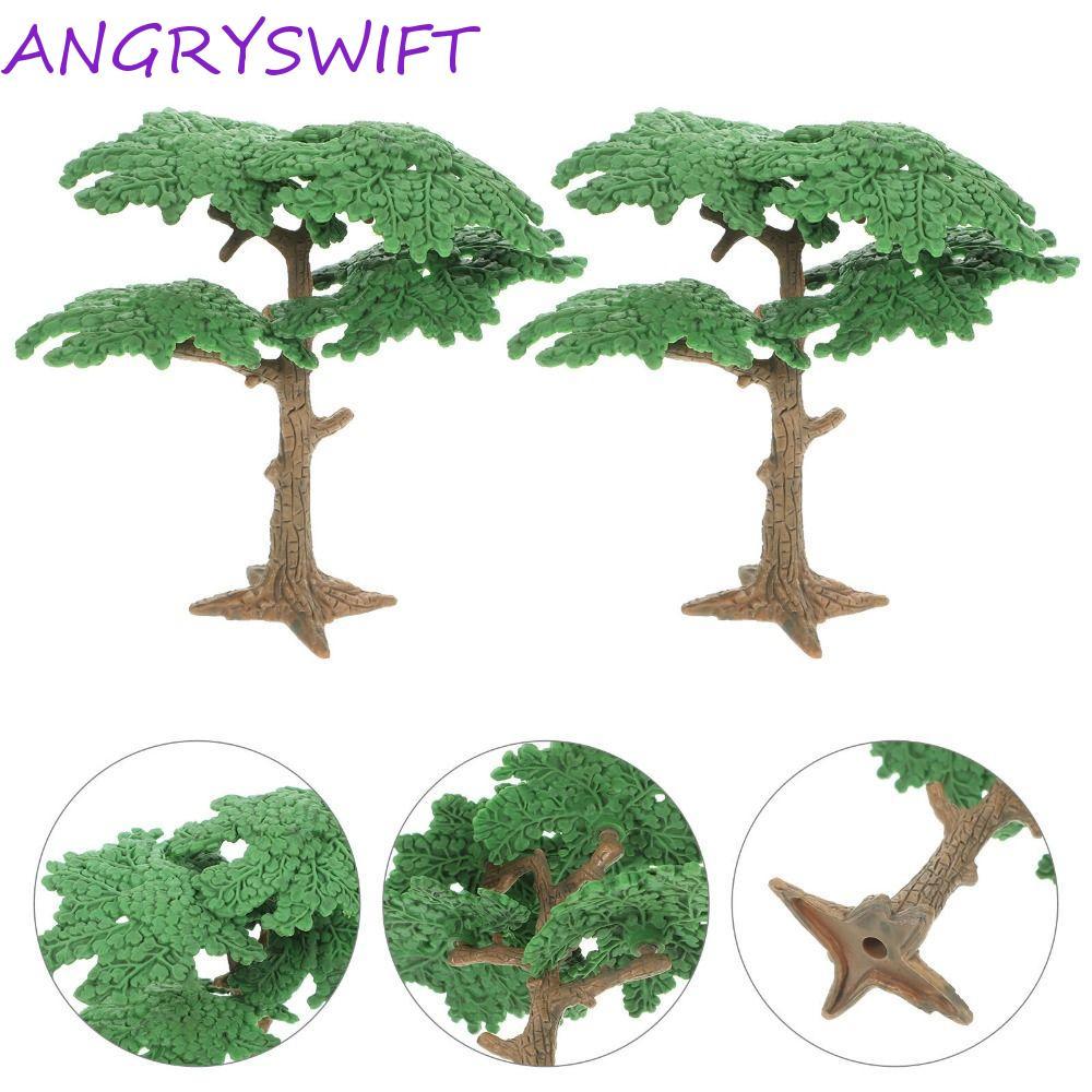 ANGRYSWIFT จําลอง Cypress, Cypress Mini Coconut Tree, ของเล่นเด็ก Pine Trees Vivid พลาสติก Landscape