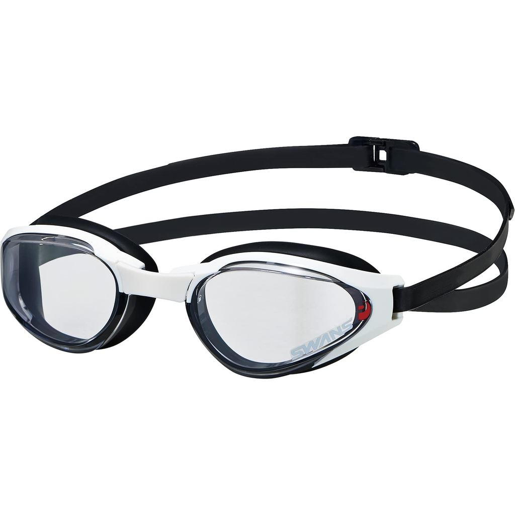 SWANS Ascender Racing Swimming Goggles with Mirror Lens - Model SR-81MPAF SMRU, Smoke with Flash Ruby, Anti-Fog and Cushioning, Made in Japan, FINA Approved, Free Size
