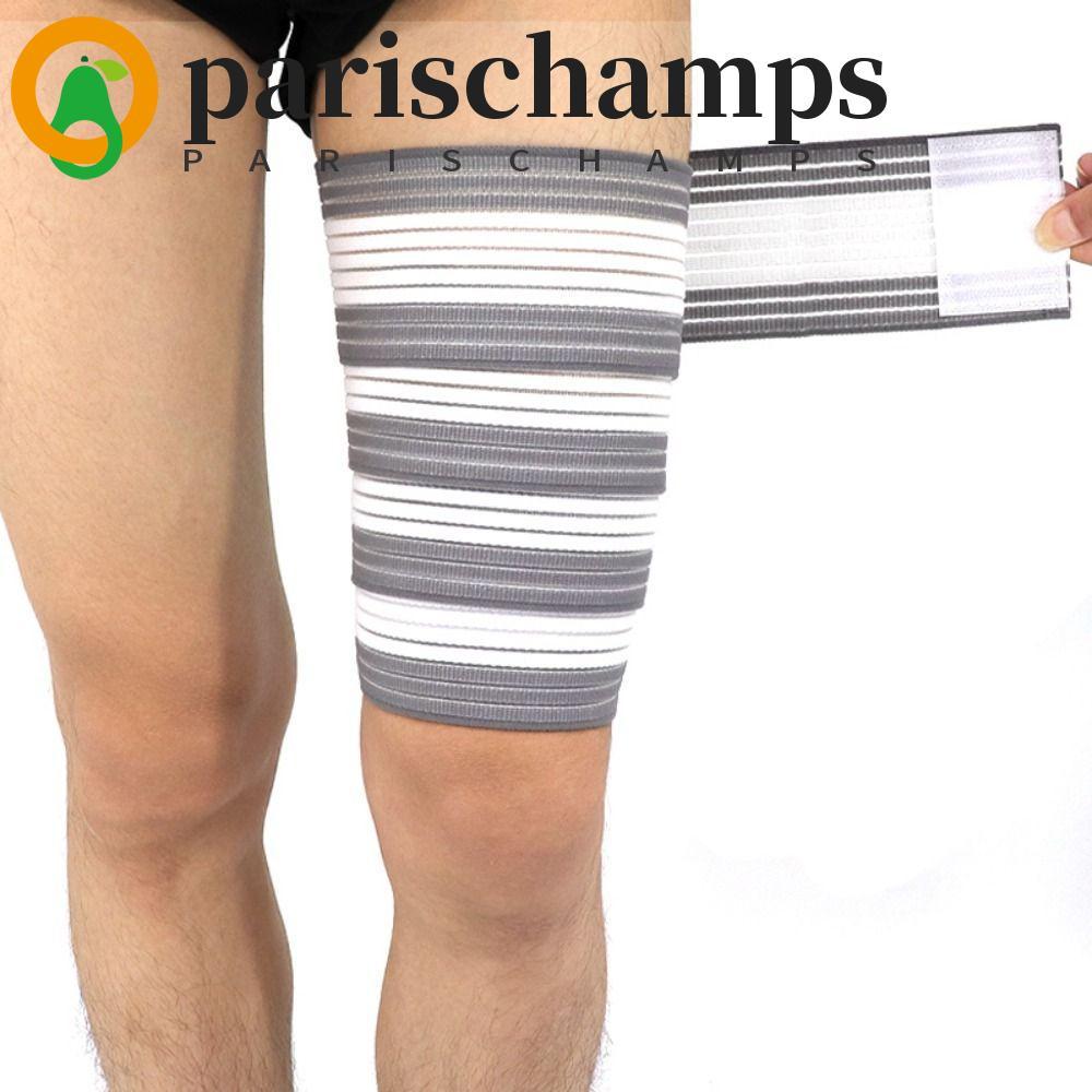 ปารีสCHAMPS ต้นขาแขนมืออาชีพเทนนิส 1 PC ข้อเท้าสนับสนุนแพลงการบาดเจ็บบรรเทาอาการปวดการบีบอัดปรับสบายน่องผ้าพันแผลยืดหยุ่น