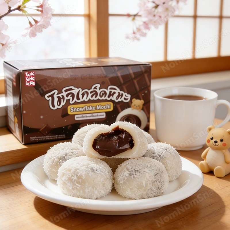 (6กล่อง 72ชิ้น)ขนมโมจิหิมะ 3 รสชาติ หอมหวานเข้มข้น เคี้ยวนุ่มละมุน ทานเล่นที่บ้าน ของว่างช่วงพัก ส่งฟรี