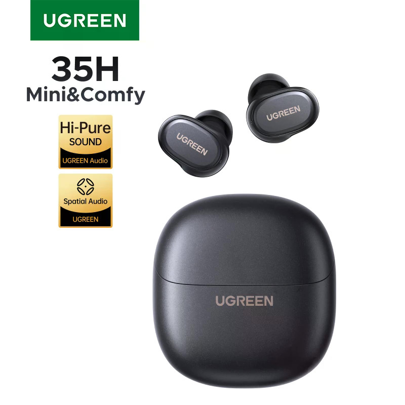 UGREEN Dots หูฟังไร้สายบลูทูธ 6.0 in Ear Buds หูฟังน้ําหนักเบา,เสียงเบสที่หนักแน่น, เล่น 35H, หูฟังพร้อม APP