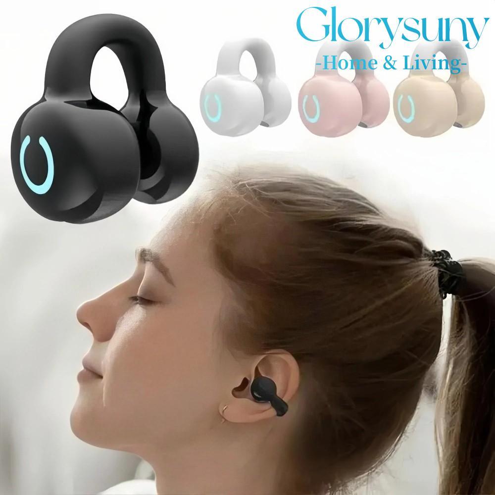 GLORYSUNY หูฟังบลูทูธ 5.3 Bone Conduction คลิปหู ไฮไฟสเตอริโอ ลดเสียงรบกวน โทรนาน อายุการใช้งานแบตเตอรี่ยาวนาน