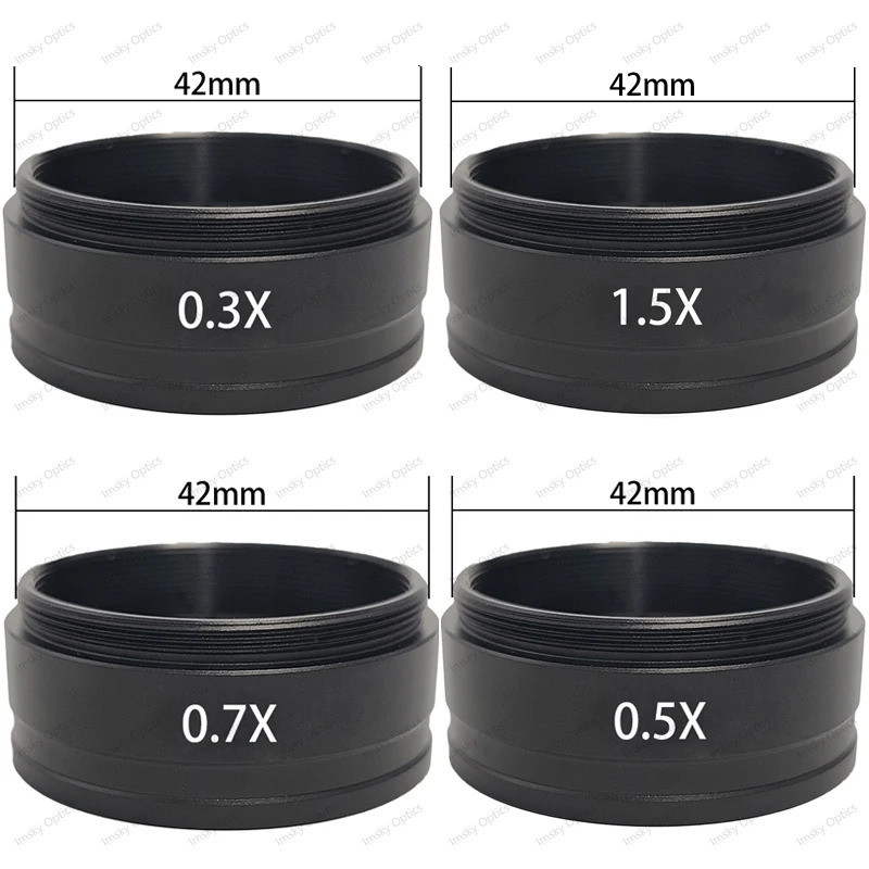 HB 0.3X 0.5X 0.7X 1.5X 2X เสริม Barlow เลนส์วัตถุประสงค์ M42 สําหรับ 120X/180X/200X/300X/500X C-Moun