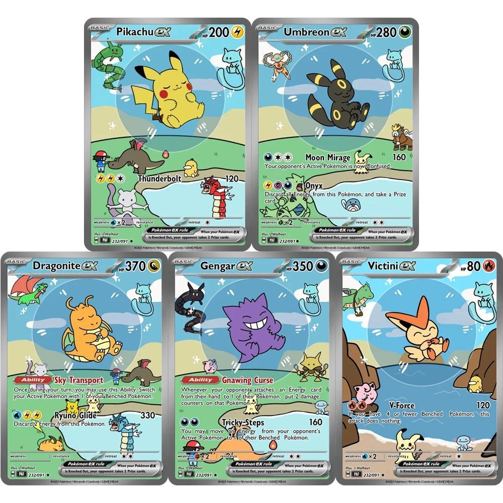 Pokemon DIY PTCG คอลเลกชันการ์ด Umbreon TOTODILE LUGIA GRENINJA EN Self Made การ์ดเดี่ยวเกมคลาสสิกอะนิเมะการ์ดของเล่น