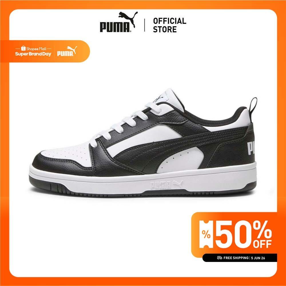 PUMA BASICS - รองเท้าผ้าใบข้อต่ำ Rebound V6 สีขาว - 39232801