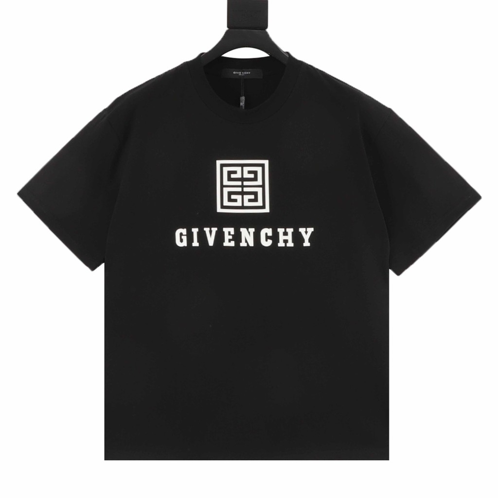 Givenchy ผู้ชายผู้หญิง Plus ขนาดแขนสั้นคู่สไตล์รอบคอสบาย Breathable All-Match Top พิมพ์เสื้อยืด Comm