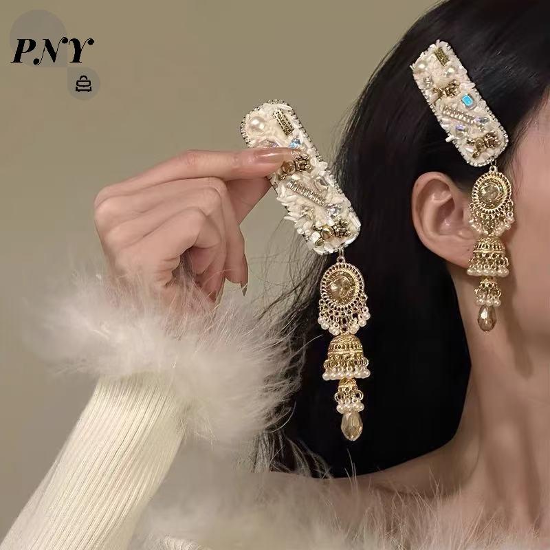 [PNY] กิ๊บติดผมหรูหราสําหรับผู้หญิงสาวอเนกประสงค์โลหะผสมเครื่องประดับผมเซลยาวแฟชั่นกิ๊บหักเรียบง่าย 