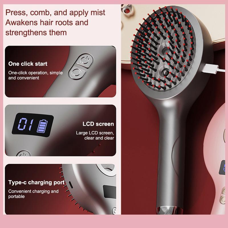 ไฟฟ้า Massageb Hair Growth Head Massager แปรง LED Anti Hair Loss Scalp Liquid ยา Atomizingb