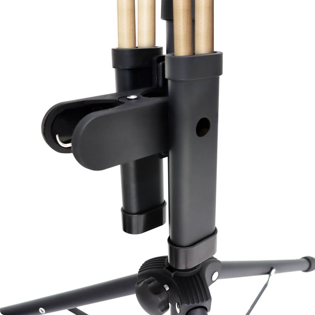 Clamp-on Drumstick Holder Rubber Pad Drumstick Clip Holder Clamp Drum Stick Bag ติดตั้งง่าย Drum Stick Container Clamp