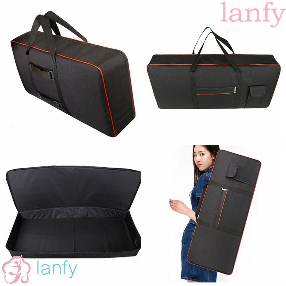 กระเป๋าคีย์บอร์ด LANFY, Anti Shock 61/76/88 Key Instrument Keyboard Case, แบบพกพา 600D Oxford เคสป้องกันกันน้ําเปียโนกระเป๋าเดินทางกลางแจ้ง