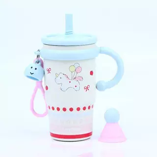 [MAKY] การออกแบบการ์ตูน 600ml สแตนเลส 316 Tumbler สําหรับสาว ๆ เหมาะสําหรับ Travel Office Gym TH