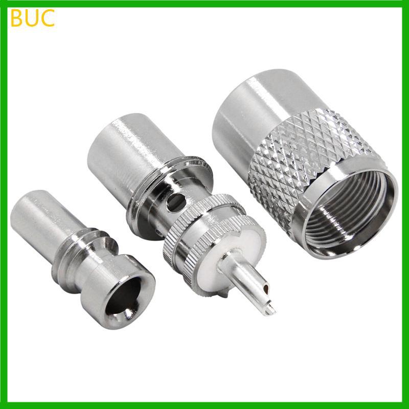 Connector UHF Male Plug PL259 Solder RG8X RG59 RG8 Cable Silver Color
