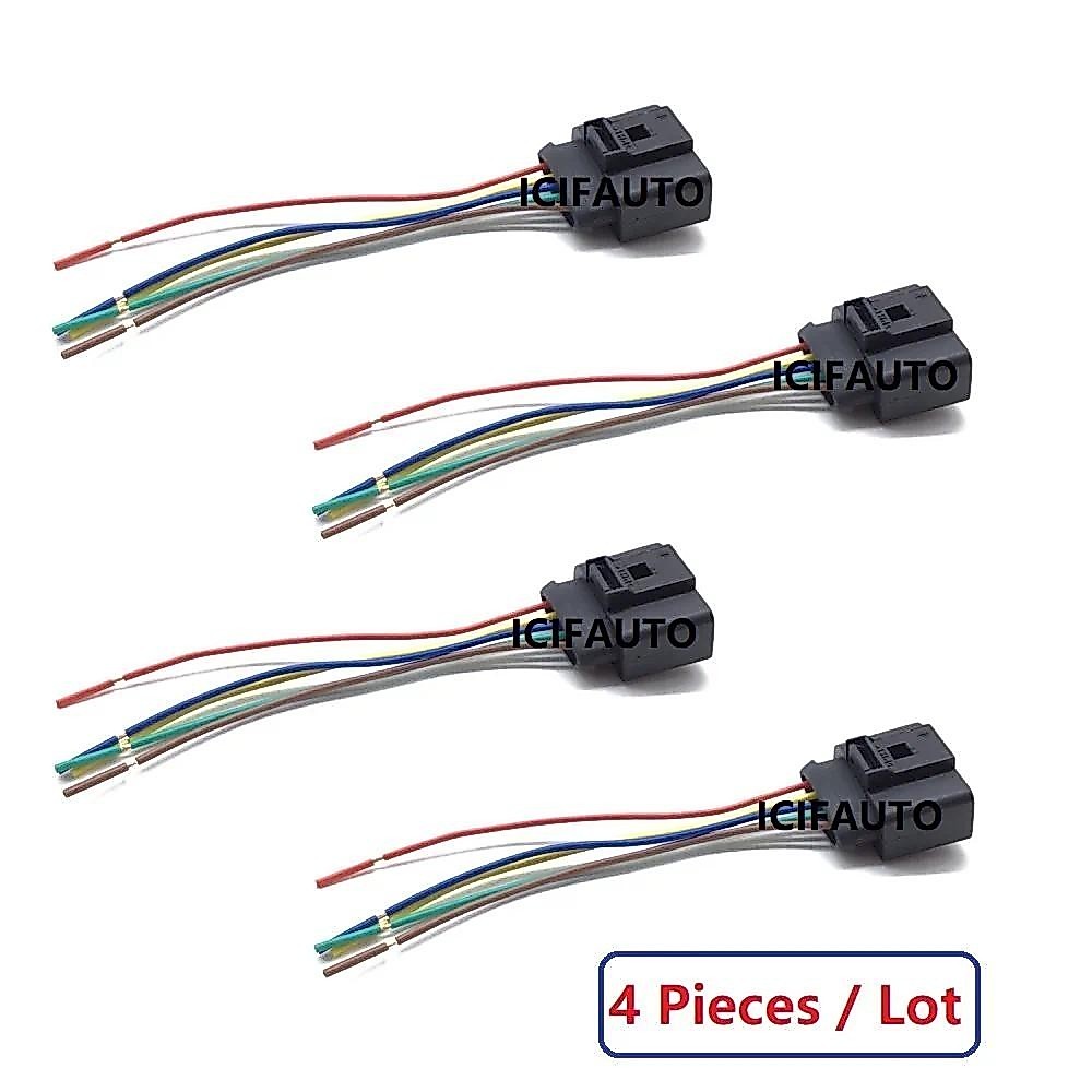2/4 ชิ้น 1J0973775A สําหรับ VW / AUDI MAF Mass Air Flow Sensor 5 Pin Connector Pigtail Harness Plug 