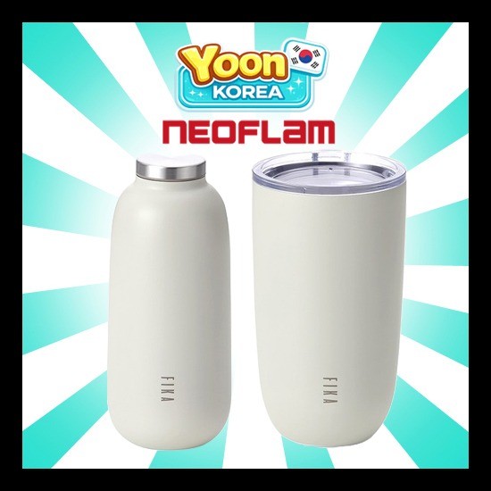 NEOFLAM Fika ถ้วยแก้วสแตนเลส 304 2 ประเภท / ถ้วยฉนวนสุญญากาศ ผลิตภัณฑ์ดั้งเดิม